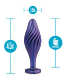 Blush Anal Adventures Matrix Swirling Bling Plug - Sapphire