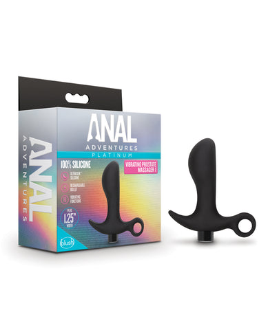 Blush Anal Adventures Platinum Silicone Vibrating Prostate Massager 01 - Black