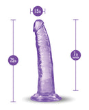 Blush B Yours Plus 7.5" Lust n' Thrust Dildo - Purple