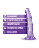 Blush B Yours Plus 7.5" Lust n' Thrust Dildo - Purple