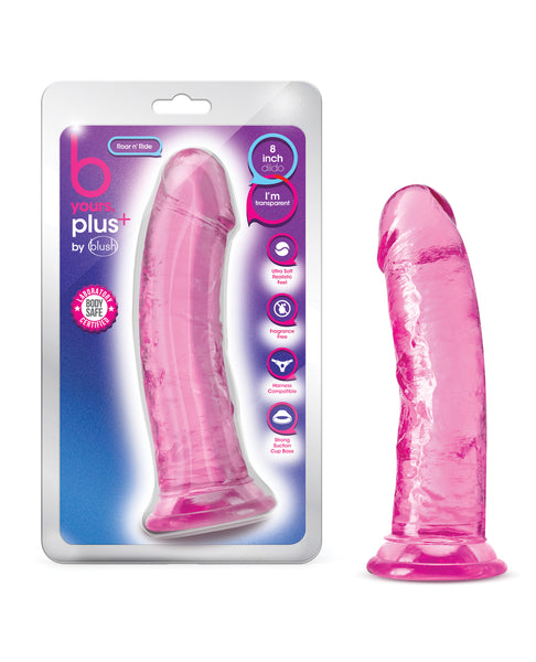 Blush B Yours Plus 8" Roar n Ride Dildo - Pink