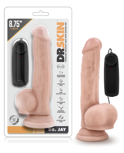 Blush Dr. Skin Dr. Jay 8.75" Cock w/Suction Cup - Vanilla