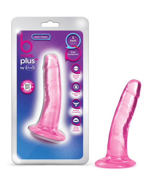 Blush B Yours Plus 5.5" Hard n' Happy Dildo - Pink