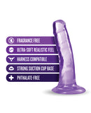 Blush B Yours Plus 5.5" Hard n' Happy Dildo - Purple