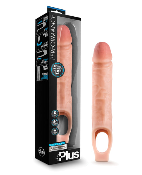 Blush Performance Plus 10" Silicone Cock Sheath Penis Extender - Flesh