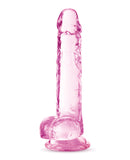 Blush Naturally Yours 7" Crystalline Dildo - Rose