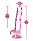 Blush Naturally Yours 7" Crystalline Dildo - Rose