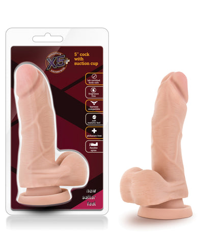 Blush X5 5" Cock w/Flexible Spine - Beige