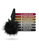 Blush Temptasia Tail Pom Plug - Black