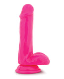 Blush Neo 6" Dual Density Cock w/Balls - Neon Pink