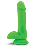 Blush Neo Dual Density 6" Cock w/Balls - Neon Green