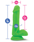 Blush Neo Dual Density 6" Cock w/Balls - Neon Green