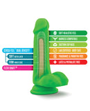 Blush Neo Dual Density 6" Cock w/Balls - Neon Green