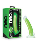 Blush Neo Elite Glow in the Dark Omnia  7" Silicone Dual Density Dildo - Neon Green