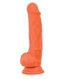 Blush Neo Elite 7.5" Silicone Dual Density Cock w/Balls - Neon Orange