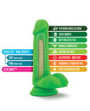 Blush Neo Elite 6" Silicone Dual Density Cock w/Balls - Neon Green