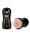 Blush M for Men Soft and Wet Pussy with Pleasure Ridges & Orbs Self Lubricating Stroker - Vanilla