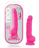 Blush Neo 7.5" Dual Density Cock w/Balls - Neon Pink