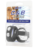 C&B Dual Snap Cock & Ball Ring