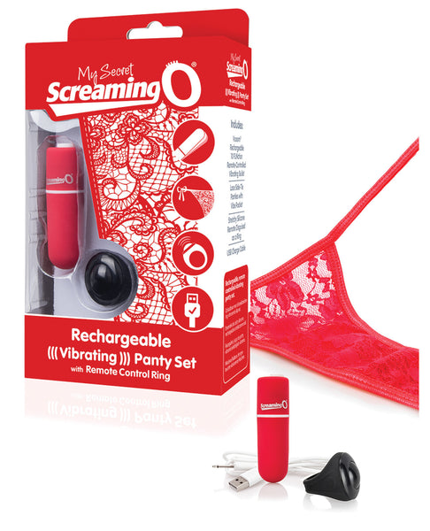 Screaming O My Secret  Charged Remote Control Panty - Red