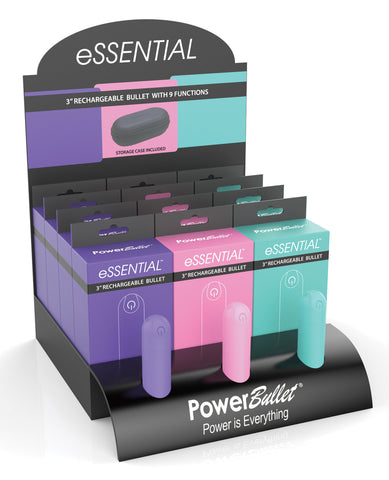 eSSENTIAL Power Bullet Display - Asst. Colors Display of 12