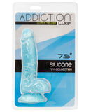 Addiction Luke 7.5" Glow in the Dark Dildo - Blue