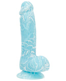 Addiction Luke 7.5" Glow in the Dark Dildo - Blue