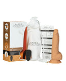 Naked Addiction 8" Rotating & Vibrating Dong w/Remote - Caramel