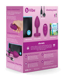 b-Vibe Remote Control Vibrating Jewel Plug (S/M) - Fucshia