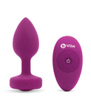 b-Vibe Remote Control Vibrating Jewel Plug (S/M) - Fucshia