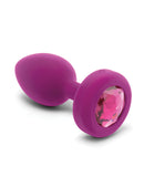 b-Vibe Remote Control Vibrating Jewel Plug (S/M) - Fucshia