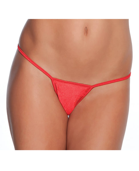 Low Rise Lycra G-String - Red