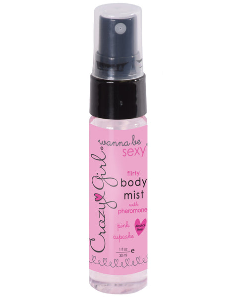 Crazy Girl Wanna be Sexy Body Mist w/Pheromones - 1 oz Pink Cupcake