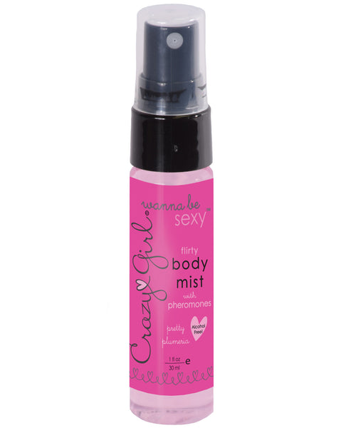 Crazy Girl Wanna be Sexy Body Mist w/Pheromones - 1 oz Pretty Plumeria