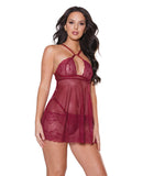 Holiday Soft Underwire Babydoll & Thong Merlot MD