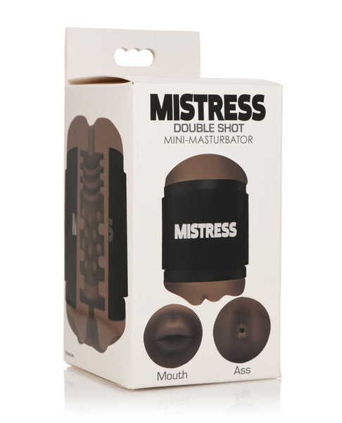 Curve Novelties Mistress Mini Double Stroker Ass & Mouth - Dark