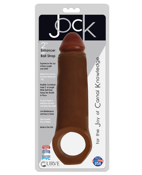 Curve Novelties Jock Enhancer 2" Extender w/Ball Strap - Chocolate