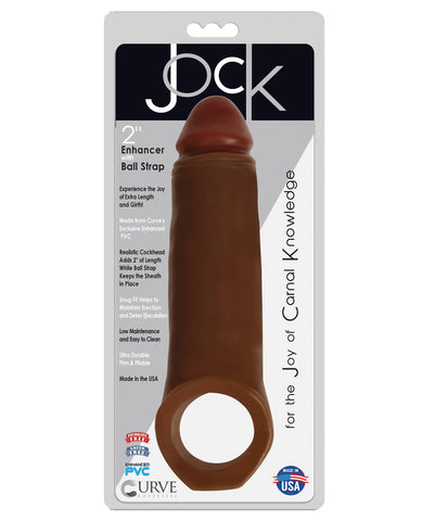 Curve Novelties Jock Enhancer 2" Extender w/Ball Strap - Chocolate