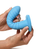 Curve Toys Simply Sweet 7" Ribbed Silicone Dildo - Blue