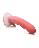 Curve Toys Simply Sweet 7" Wavy Silicone Dildo - Pink/White