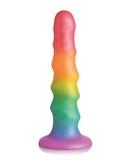 Curve Toys Simply Sweet 6.5" Zigzag Rainbow Dildo