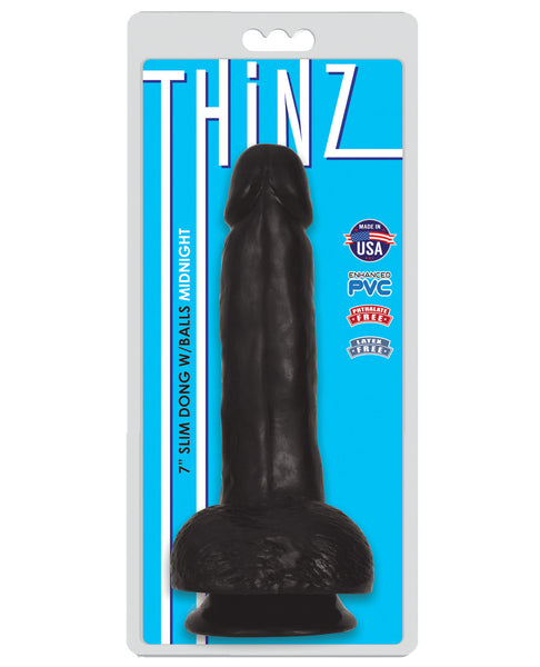 Curve Novelties Thinz 7" Slim Dong w/Balls - Midnight