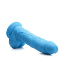 Curve Novelties Lollicock 7" Silicone Dildo w/Balls - Berry