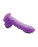 Curve Novelties Lollicock 7" Silicone Dildo w/Balls - Grape