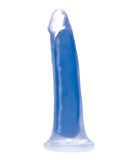 Curve Toys Lollicock 7" Glow In The Dark Silicone Dildo - Blue