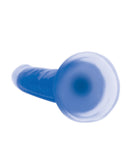 Curve Toys Lollicock 7" Glow In The Dark Silicone Dildo - Blue