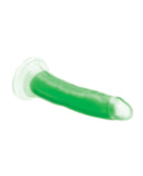 Curve Toys Lollicock 7" Glow In The Dark Silicone Dildo - Green