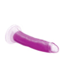 Curve Toys Lollicock 7" Glow In The Dark Silicone Dildo - Purple