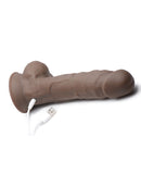 Curve Novelties Fleshstixxx 8" Vibrating Silicone Dildo w/Balls - Brown