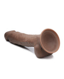 Curve Novelties Fleshstixxx 8" Vibrating Silicone Dildo w/Balls - Brown